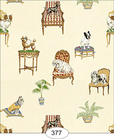 Dogs, Fifi and Friends Cream Wallpaper