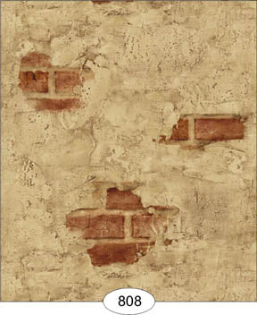 Weathered Plaster Brick Paper, Red