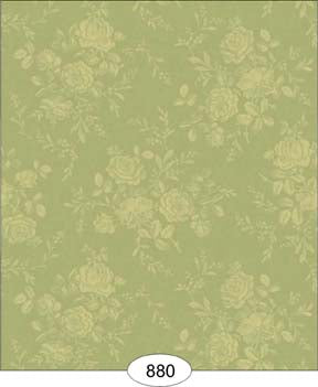 Rose Damask Green Wallpaper
