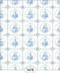 English Tile Blue Wallpaper