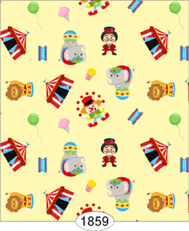 Circus Clowns Yellow Wallpaper