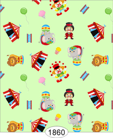 Circus Clowns Green Wallpaper