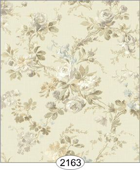 Juliets Garden Floral Gray Wallpaper