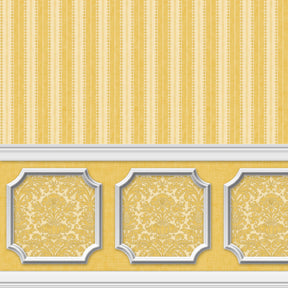 Annabelle Wainscot Mural Yellow Gold Wallpaper
