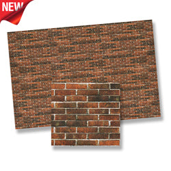 1/2" Scale Antique Brick Wall Sheet