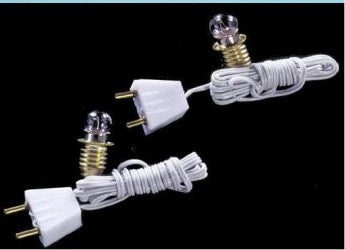 Round Light Bulb With Socket & Cord, 2pk