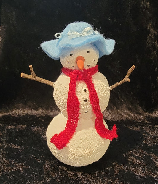 Snowman Figure, Blue Hat