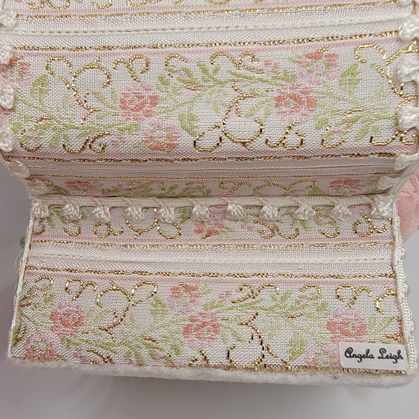 Fancy Victorian Trunk Filled, Pink & Green