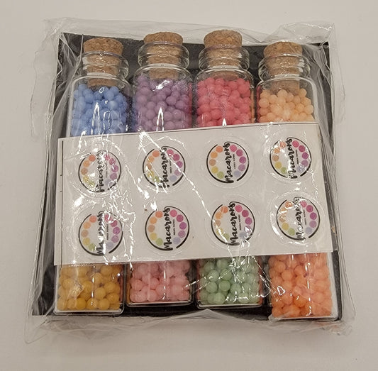 Candy Jars w/Cork Lids, 8pcs