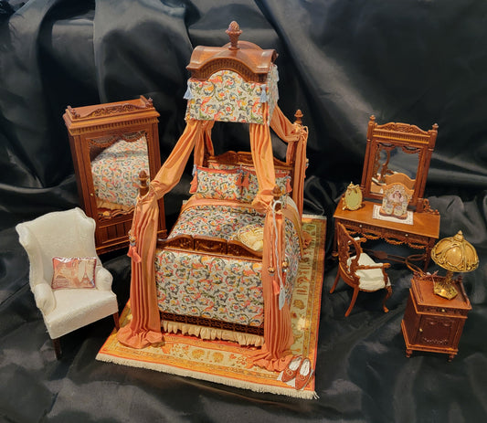 Custom French 4pc Bedroom Set, Walnut