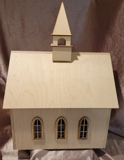 Country Church Assembled Shell
