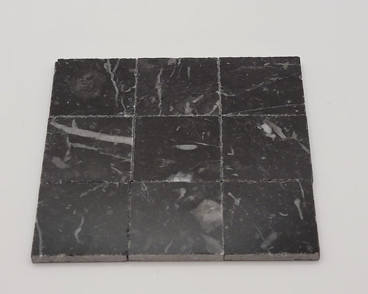 Real Black Marble Tiles, 25 pcs