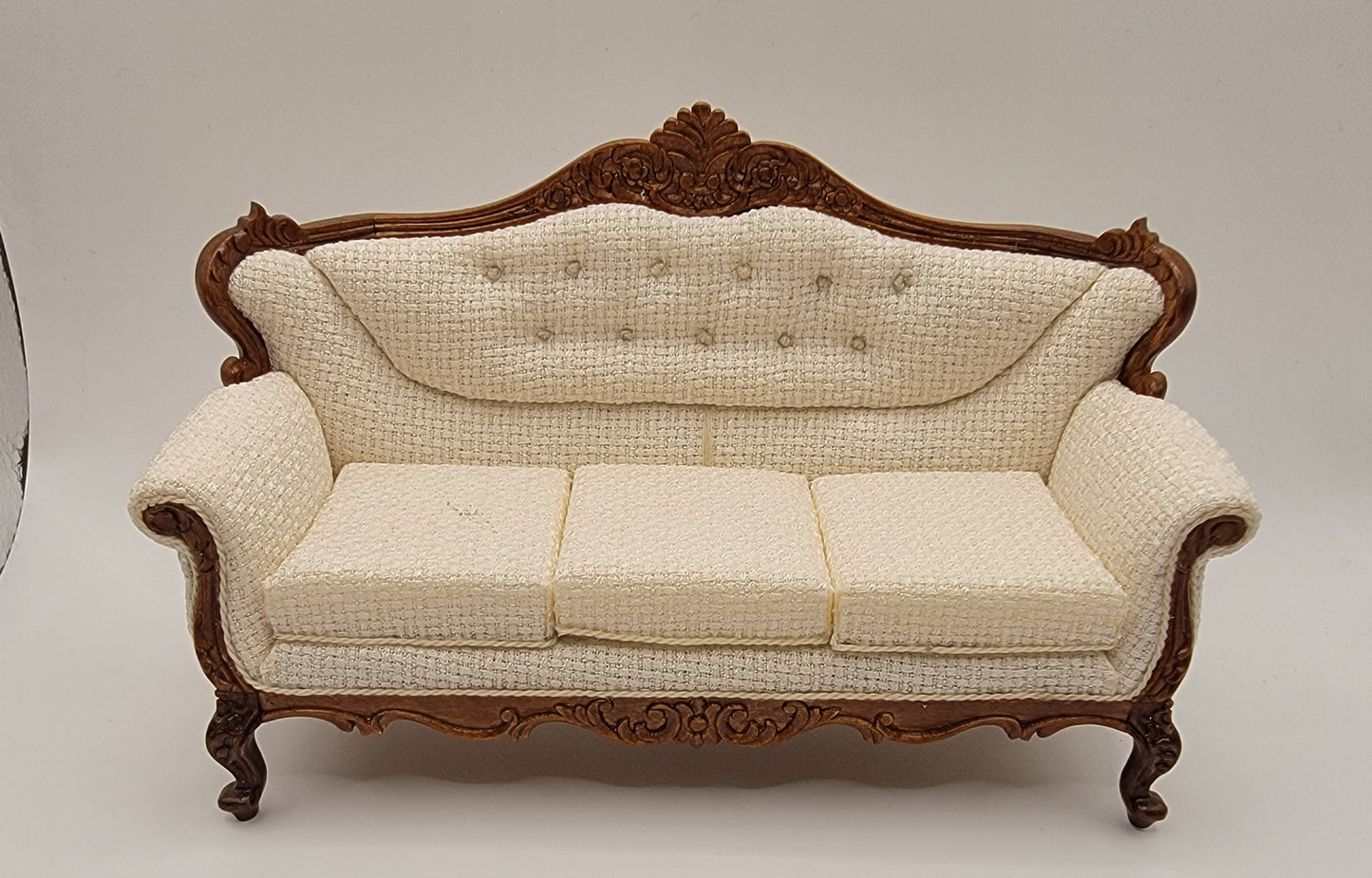 Louis XV Rococo Living Room Set, 3pc, Walnut