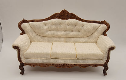 Louis XV Rococo Living Room Set, 3pc, Walnut
