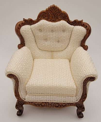 Louis XV Rococo Living Room Set, 3pc, Walnut