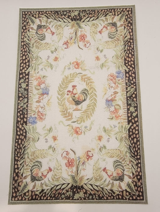 Rug, Roosters, #475