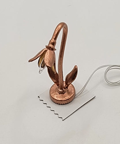 Garden Lamp, Gooseneck Flower, Copper