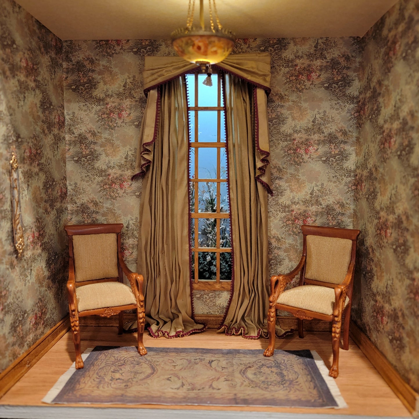 Sitting Room with Outdoor Scene Vignette