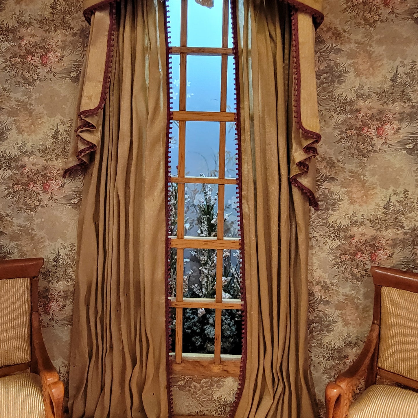 Sitting Room with Outdoor Scene Vignette