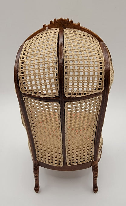 Cane Back Porter Chair, Walnut