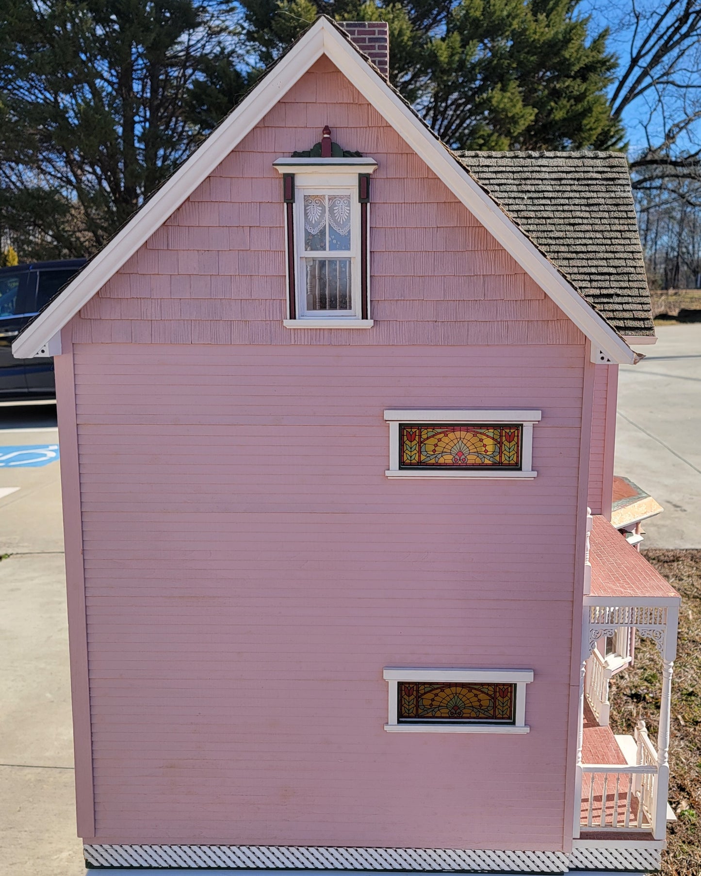 Custom Victorian Dollhouse Complete, Rose