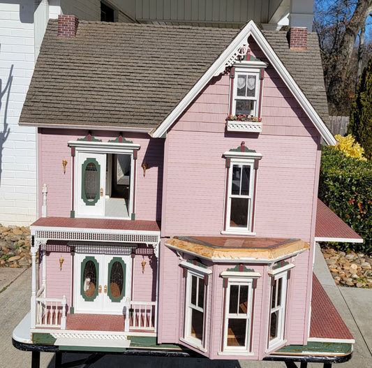 Custom Victorian Dollhouse Complete, Rose
