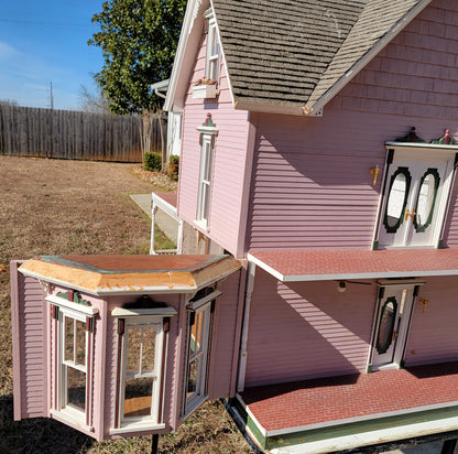 Custom Victorian Dollhouse Complete, Rose