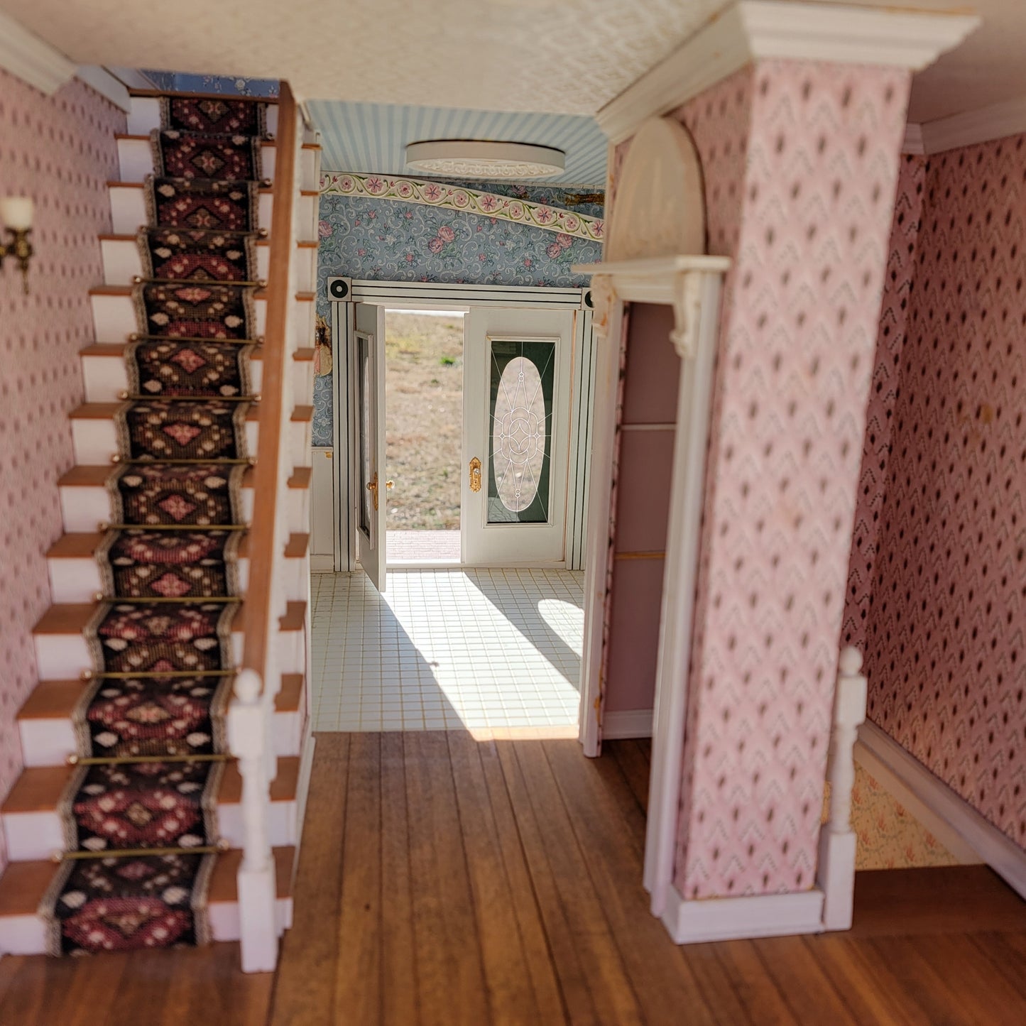 Custom Victorian Dollhouse Complete, Rose