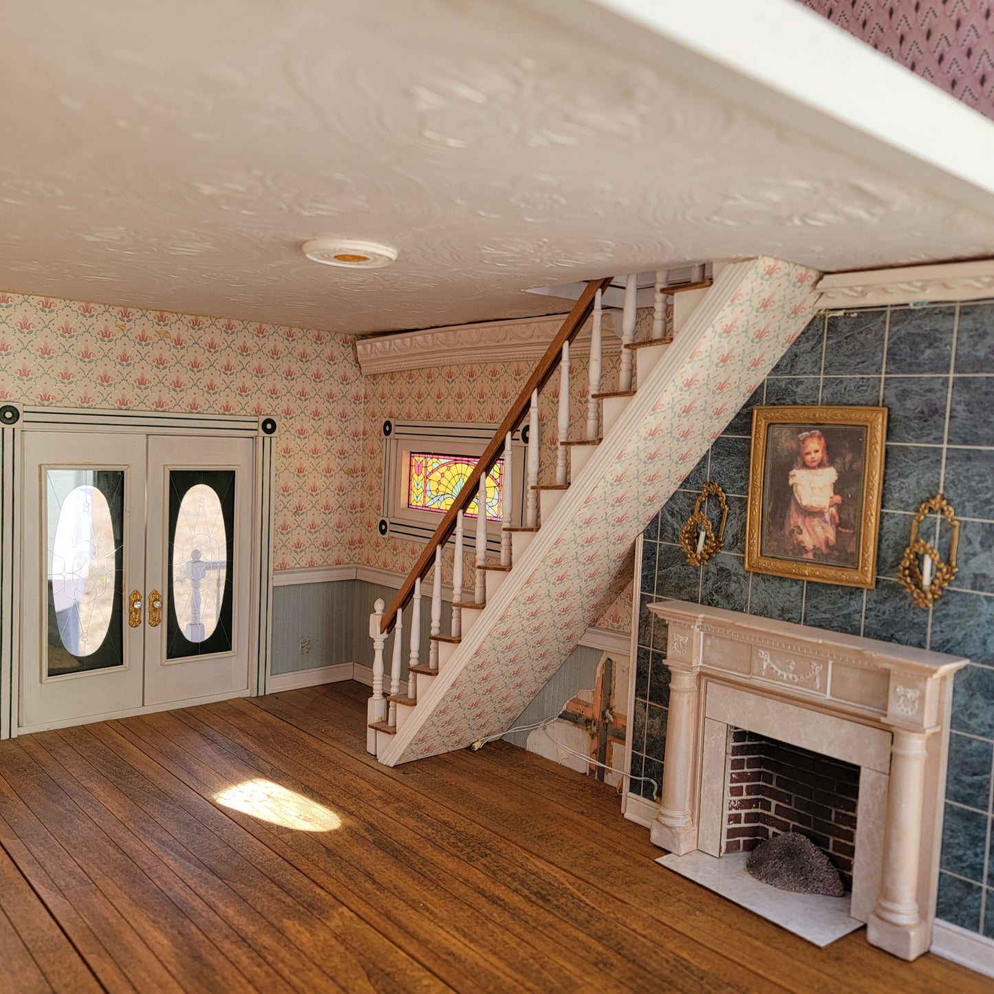 Custom Victorian Dollhouse Complete, Rose