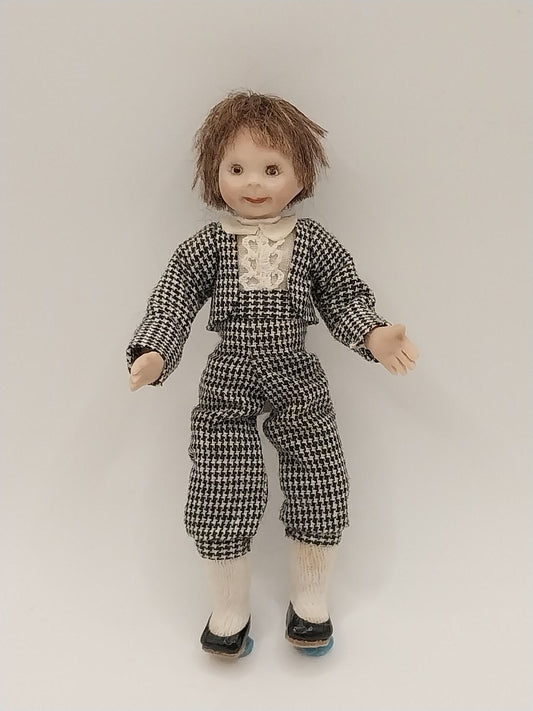 Victorian Boy, Black Gingham