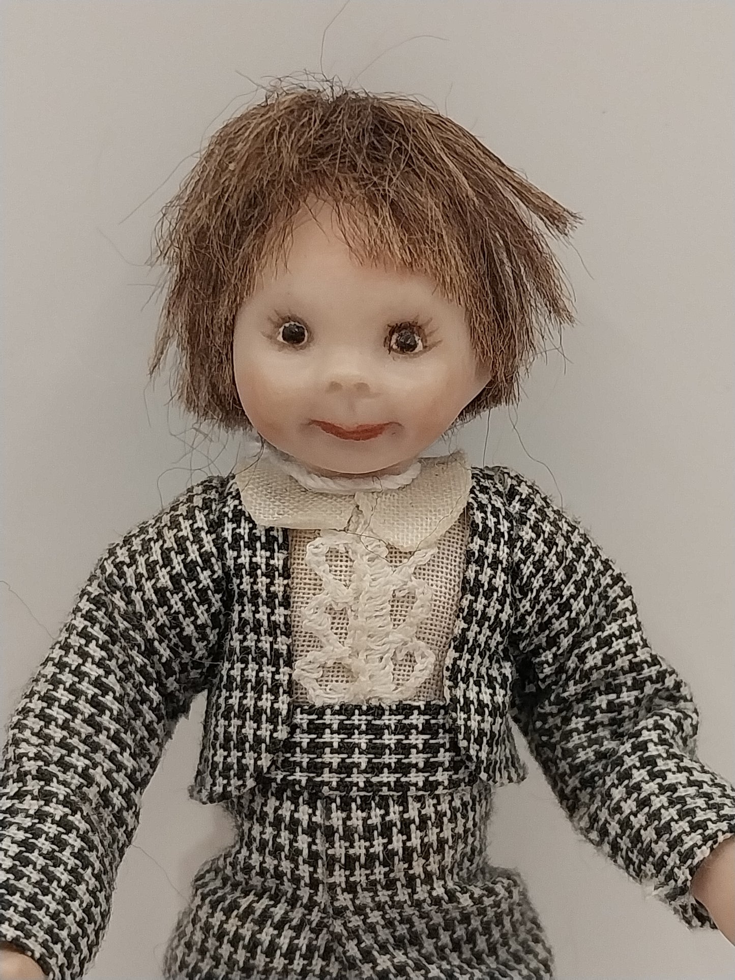 Victorian Boy, Black Gingham