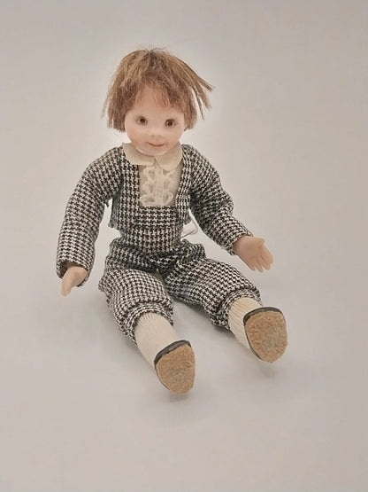 Victorian Boy, Black Gingham