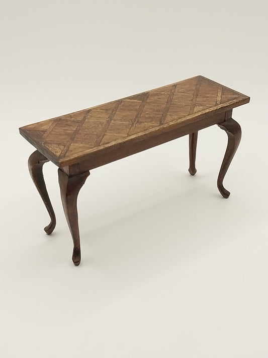 Crisscross Inlay Hall Table