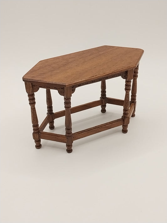 Roosevelt 6 Sided Table, Walnut