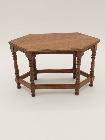 Roosevelt 6 Sided Table, Walnut
