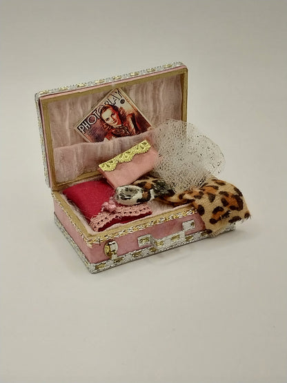 Suitcase, Filled, Pink