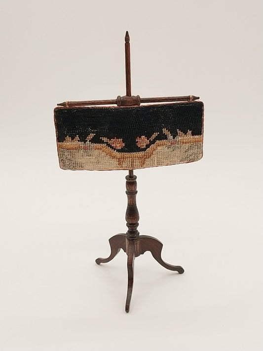 Vintage Fire Screen with Petit Point