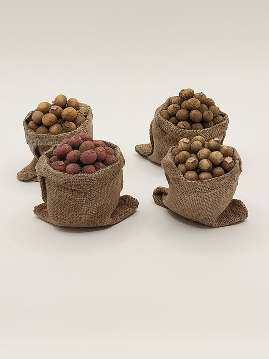 Burlap Sack Of Potatoes, Assorted, 1pc