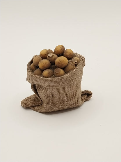 Burlap Sack Of Potatoes, Assorted, 1pc