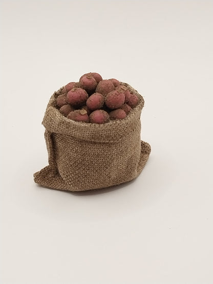 Burlap Sack Of Potatoes, Assorted, 1pc