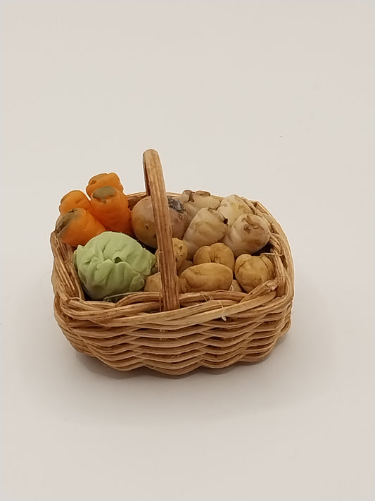 Basket of Handmade Fresh Vegetables