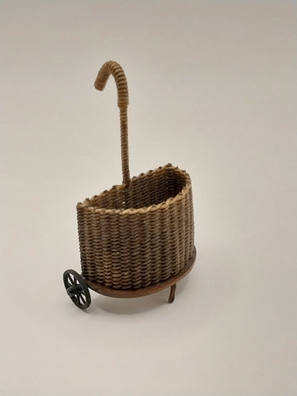 Market Cart, Brown Wicker