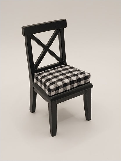 Modern Kitchen Table & Chairs, Black & White, 5pc