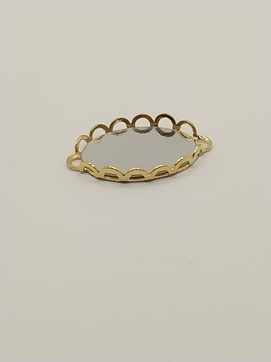 CRH949, Small Mirrored Tray, Gold