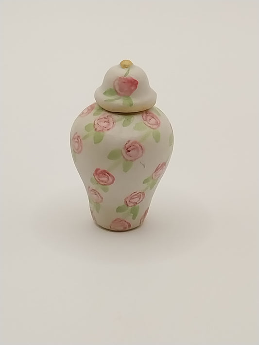 Ginger Jar With Lid, Floral, B