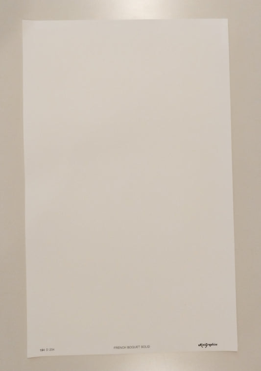 French Bouquet Solid White Wallpaper