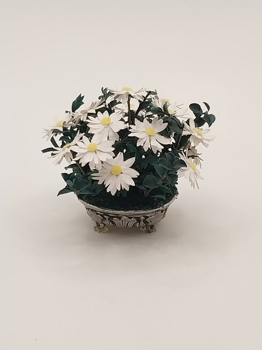 White Daisies In Pot, Artisan Made