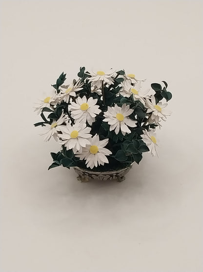 White Daisies In Pot, Artisan Made