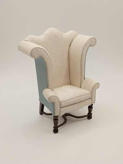English Georgian Wingback Chair, Upholstered