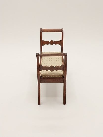 Georgian Bench, Upolstered, Cherry